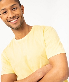 tee-shirt a manches courtes et col rond homme jaune tee-shirtsF280201_2