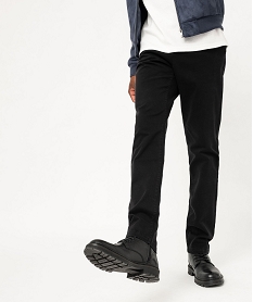 GEMO Pantalon chino coupe Slim homme noir standard