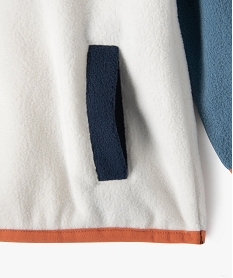 sweat a capuche en maille polaire bebe garcon bleu sweatsF285101_2