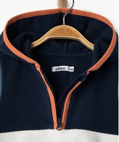 sweat a capuche en maille polaire bebe garcon bleu sweatsF285101_3