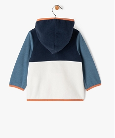 sweat a capuche en maille polaire bebe garcon bleu sweatsF285101_4