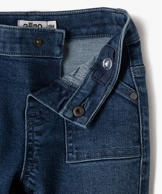 jean resistant avec surpiqures aux genoux bebe garcon bleu chine jeansF285201_2
