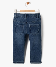 jean resistant avec surpiqures aux genoux bebe garcon bleu chine jeansF285201_3