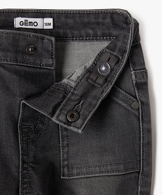 jean resistant avec surpiqures bebe garcon gris jeansF285301_2
