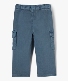 pantalon cargo extensible avec taille elastique bebe garcon bleuF285801_3