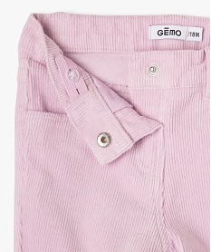 pantalon en velours cotele coupe flare bebe fille violet pantalonsF286401_2