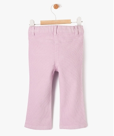 pantalon en velours cotele coupe flare bebe fille violet pantalonsF286401_3