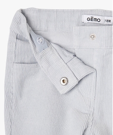 pantalon en velours cotele coupe flare bebe fille bleu pantalonsF286501_2