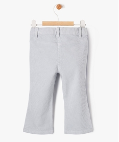 pantalon en velours cotele coupe flare bebe fille bleu pantalonsF286501_3