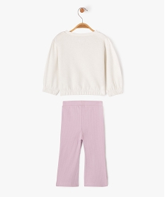 ensemble 2 pieces sweat et legging bebe fille violet sweatsF286601_4