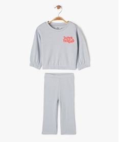 ensemble 2 pieces sweat et legging bebe fille bleu sweatsF286701_1