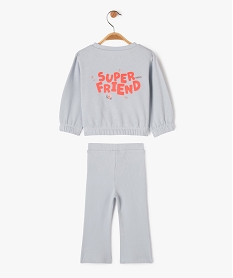 ensemble 2 pieces sweat et legging bebe fille bleu sweatsF286701_4