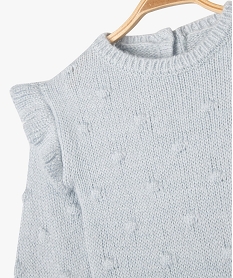pull scintillant avec volants sur les epaules bebe fille bleu pullsF287101_2