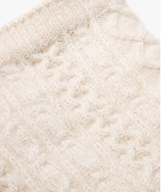 snood torsade paillete double sherpa fille blanc chine foulards echarpes et gantsF287801_2