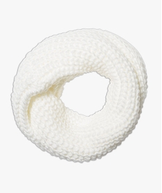 GEMO Écharpe douce en maille fleurie à franges femme noir standard