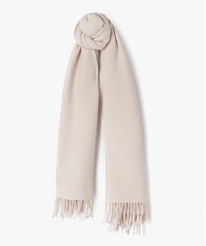 GEMO Foulard en maille plissée femme beige standard