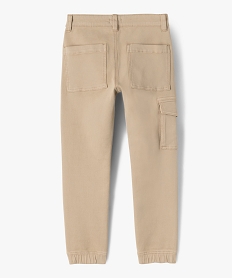 pantalon cargo regular extensible garcon beige pantalonsF290601_3