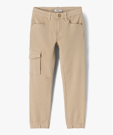 pantalon cargo regular extensible garcon beige pantalonsF290601_4