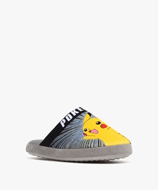 chaussons garcon mules en velours ras pikachu - pokemon gris standardF291901_2