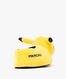 chaussons garcon en volume pikachu avec oreilles en relief - pokemon jaune standardF292001_4