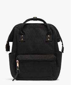 GEMO Sac à dos en textile à large ouverture femme noir standard