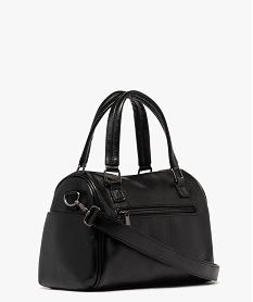 sac bowling avec poches zippees porte main femme noir standard sacs a mainF293201_2