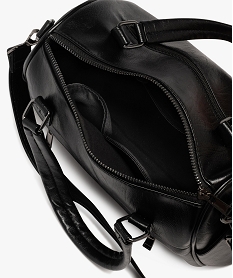 sac bowling avec poches zippees porte main femme noir standard sacs a mainF293201_3