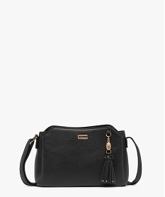GEMO Sac à bandoulière petit format avec pampille femme noir standard