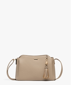 sac a bandouliere petit format avec pampille femme brun sacs bandouliereF293401_4