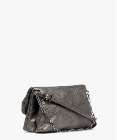 sac a bandouliere graine avec anse en chaine metal gris sacs bandouliereF293701_2