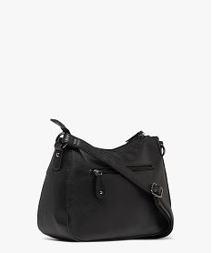 sac besace multipoche souple femme noir standard sacs bandouliereF293801_2