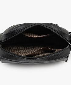 sac besace zippe avec pochette a rabat noir standard sacs bandouliereF294301_3