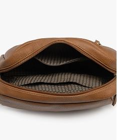 sac besace zippe avec pochette a rabat marron vif sacs bandouliereF294401_3