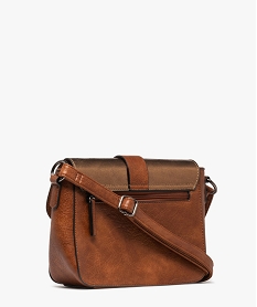 sac besace a rabat metallise marron vif sacs bandouliereF294601_2