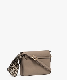 sac a rabat avec bandouliere et noeud fantaisie femme brun sacs bandouliereF294801_2