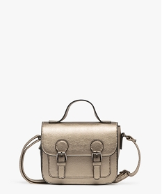 sac besace mini format metallise look cartable dore sacs bandouliereF295701_4