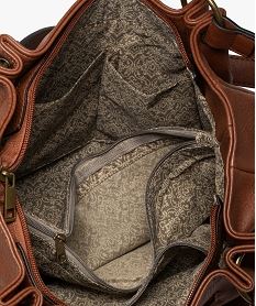 sac a main grand format multipoche marron vif sacs a mainF296101_3