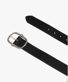 ceinture unie avec boucle fantaisie femme noir standard ceinturesF297601_2