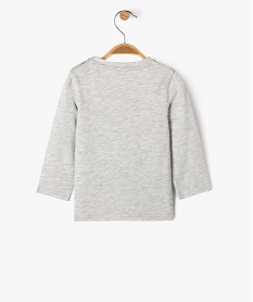 tee-shirt manches longues imprime en coton bebe garcon - lulucastagnette gris tee-shirts manches longuesF299101_3