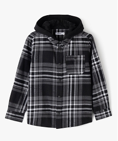 GEMO Chemise à carreaux avec capuche garçon Imprimé
