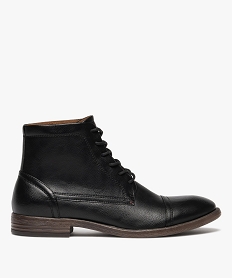 GEMO Bottines homme à lacets avec bout golf noir vif