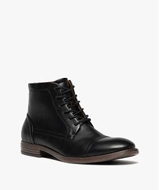 bottines homme a lacets avec bout golf noir vifF301901_2