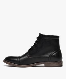 bottines homme a lacets avec bout golf noir vifF301901_3