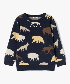 GEMO Pull à motifs animaux garçon Imprimé