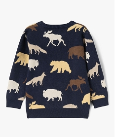 pull a motifs animaux garcon bleu pullsF303501_4