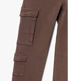 pantalon jogger coupe slim avec taille ajustable garcon brun pantalonsF303701_2