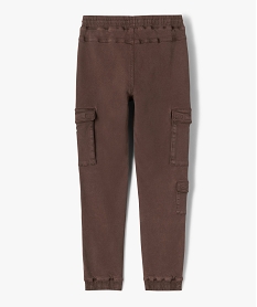 pantalon jogger coupe slim avec taille ajustable garcon brun pantalonsF303701_3