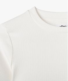 tee-shirt manches longues en maille cotelee fille blanc chine tee-shirtsF304501_2
