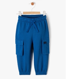 GEMO Pantalon en maille coupe cargo bébé garçon bleu standard