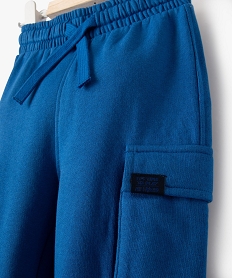 pantalon en maille coupe cargo bebe garcon bleu pantalons et jeansF306601_2